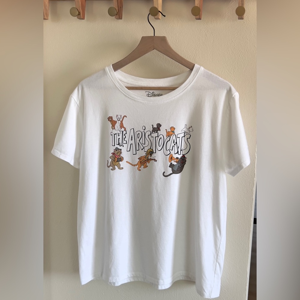 Disney Aristocats Graphic Tee - White and Multicolor Women’s XXL